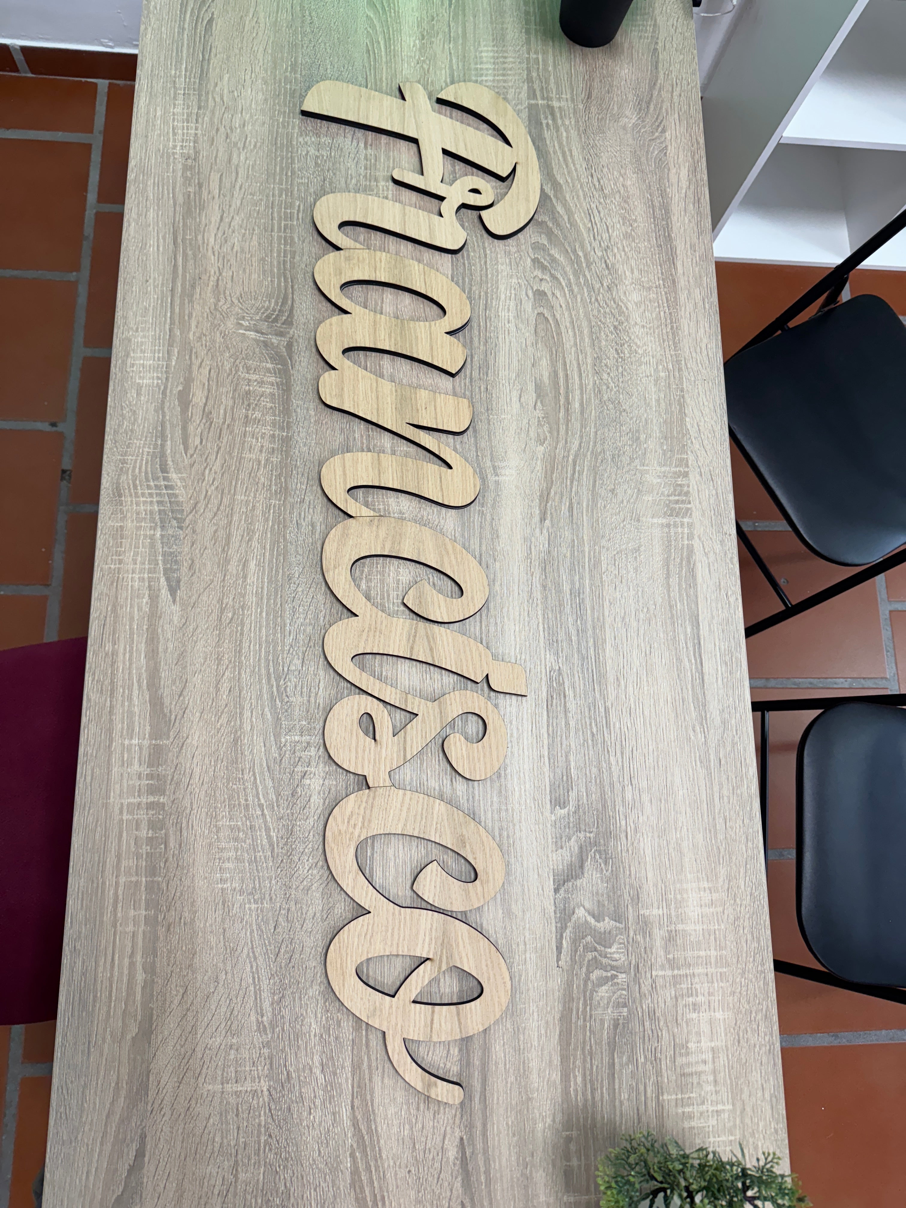 Nombre XXL para decoración de eventos