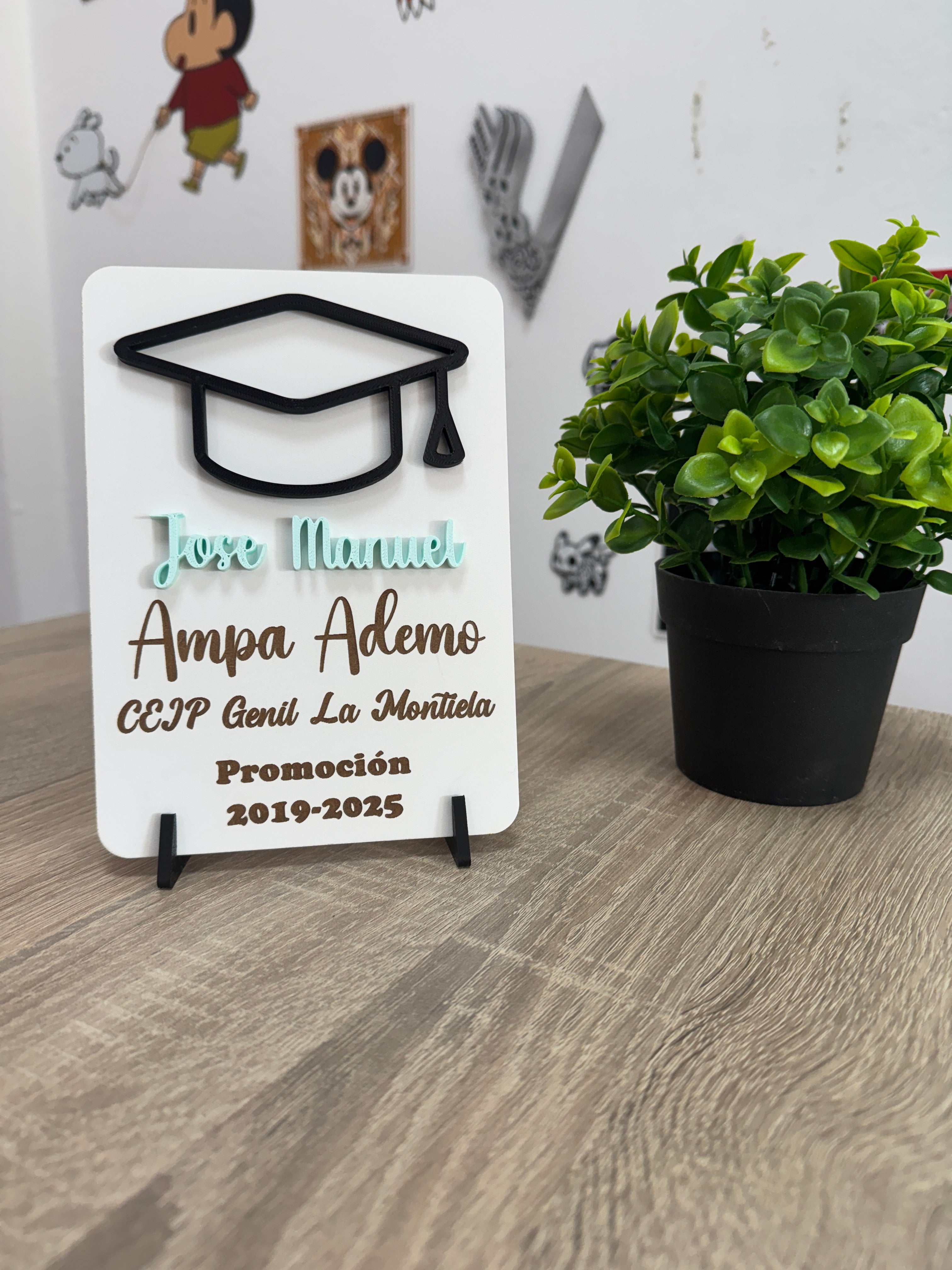 Placa de agradecimiento