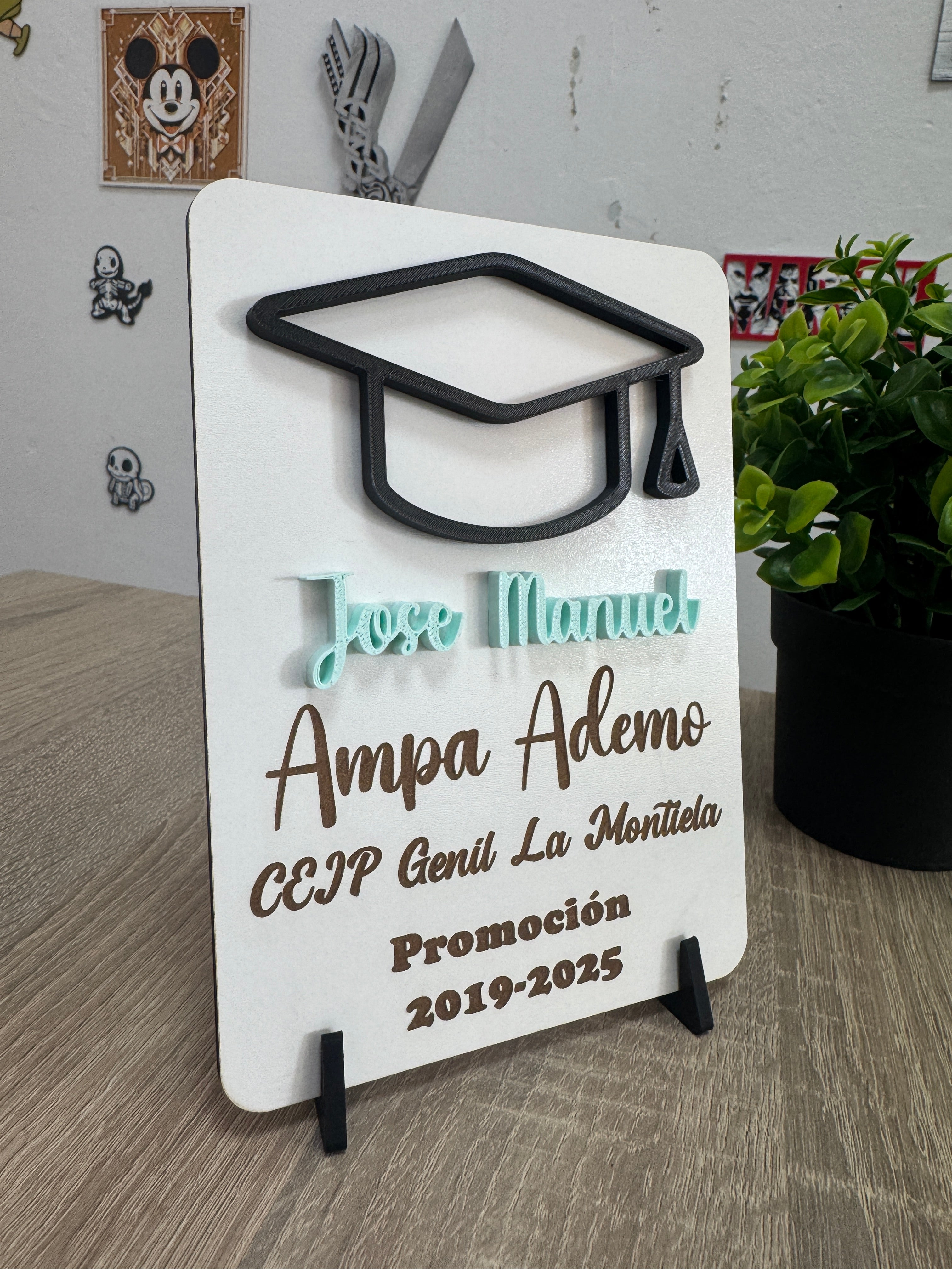 Placa de agradecimiento